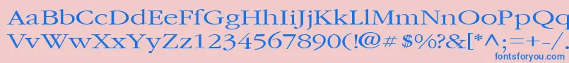 GarnetbroadRegular Font – Blue Fonts on Pink Background