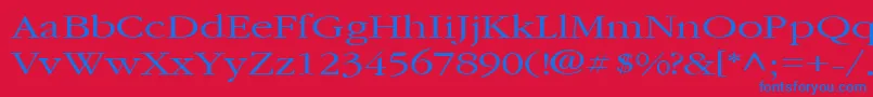 GarnetbroadRegular Font – Blue Fonts on Red Background