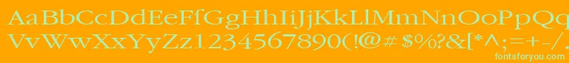 GarnetbroadRegular Font – Green Fonts on Orange Background