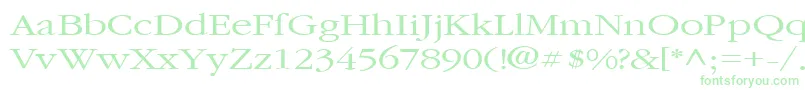 GarnetbroadRegular Font – Green Fonts on White Background
