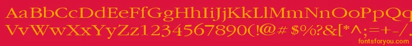 GarnetbroadRegular Font – Orange Fonts on Red Background