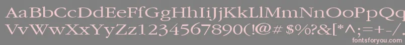 GarnetbroadRegular Font – Pink Fonts on Gray Background