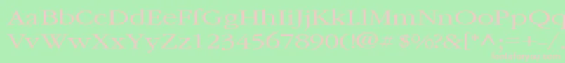 GarnetbroadRegular Font – Pink Fonts on Green Background