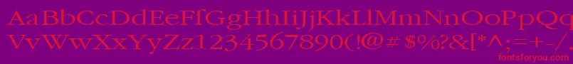 GarnetbroadRegular Font – Red Fonts on Purple Background