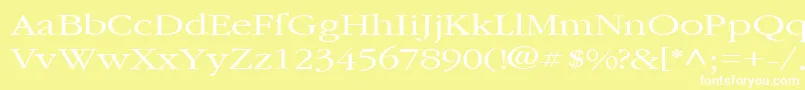 GarnetbroadRegular Font – White Fonts on Yellow Background