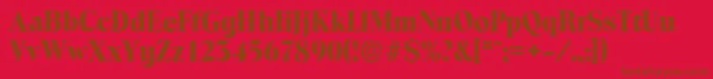 ToledoserialXboldRegular Font – Brown Fonts on Red Background