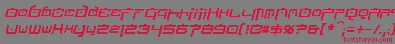 NipponTechItalic Font – Red Fonts on Gray Background