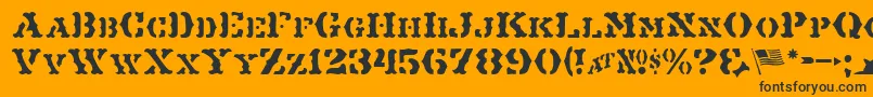 MaverickJl Font – Black Fonts on Orange Background
