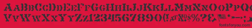 MaverickJl Font – Black Fonts on Red Background