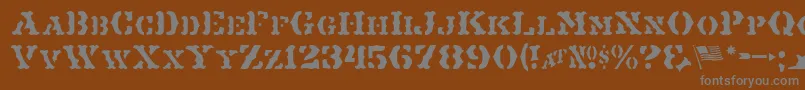 Więcej informacji o czcionce MaverickJl Czcionka MaverickJl – szare czcionki na brązowym tle