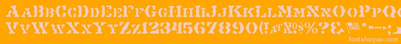 MaverickJl Font – Pink Fonts on Orange Background