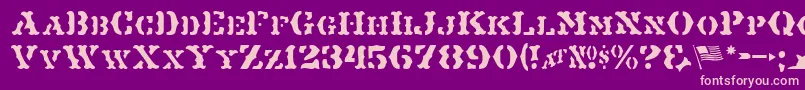 MaverickJl Font – Pink Fonts on Purple Background