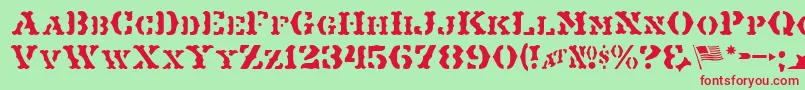MaverickJl Font – Red Fonts on Green Background