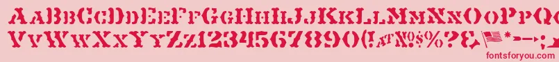 MaverickJl Font – Red Fonts on Pink Background