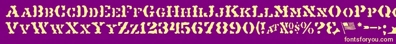MaverickJl Font – Yellow Fonts on Purple Background