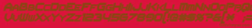 FlipbashItalic Font – Brown Fonts on Red Background