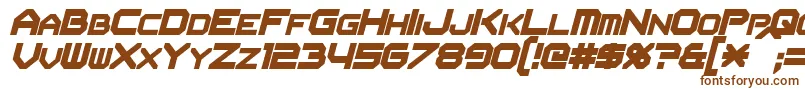 Шрифт FlipbashItalic – коричневые шрифты на белом фоне