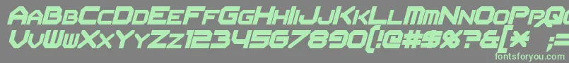 フォントFlipbashItalic – 灰色の背景に緑のフォント