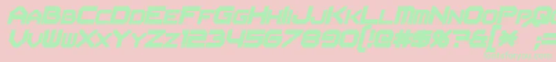 FlipbashItalic Font – Green Fonts on Pink Background
