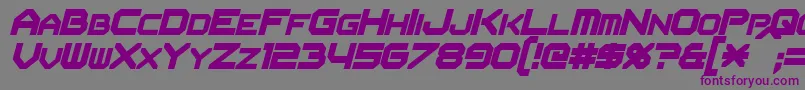 FlipbashItalic-fontti – violetit fontit harmaalla taustalla