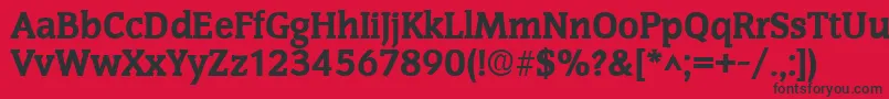 CongresshBold Font – Black Fonts on Red Background