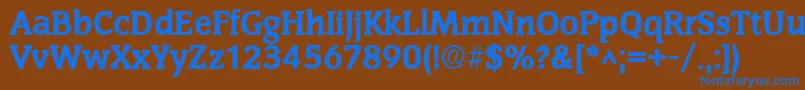 フォントCongresshBold – 茶色の背景に青い文字