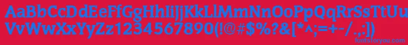 CongresshBold Font – Blue Fonts on Red Background