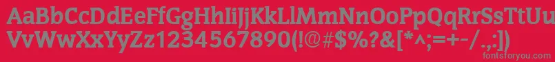 フォントCongresshBold – 赤い背景に灰色の文字