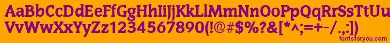 CongresshBold Font – Purple Fonts on Orange Background