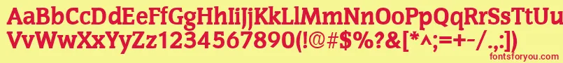 CongresshBold Font – Red Fonts on Yellow Background