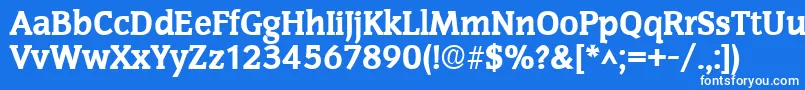 フォントCongresshBold – 青い背景に白い文字