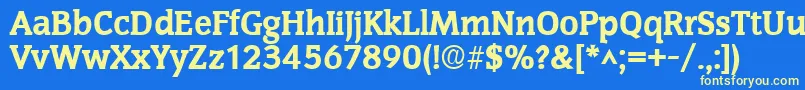 CongresshBold Font – Yellow Fonts on Blue Background