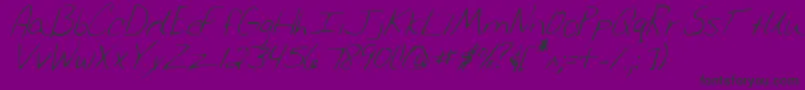 MerriChristinaItalic Font – Black Fonts on Purple Background