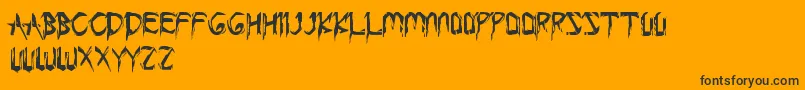 CondemnedToYourLove Font – Black Fonts on Orange Background