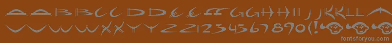 Шрифт HolidayHardcoreBold – серые шрифты на коричневом фоне