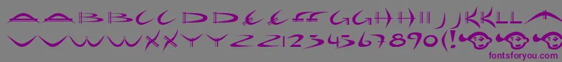 HolidayHardcoreBold Font – Purple Fonts on Gray Background