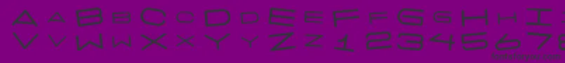 フォント7 Days Rotated – 紫の背景に黒い文字