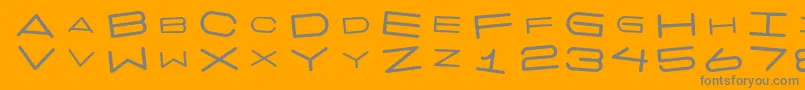 フォント7 Days Rotated – オレンジの背景に灰色の文字