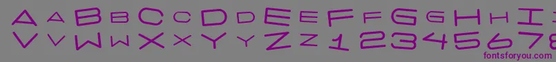 7 Days Rotated Font – Purple Fonts on Gray Background