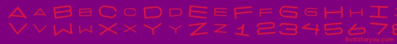7 Days Rotated Font – Red Fonts on Purple Background