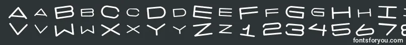 フォント7 Days Rotated – 黒い背景に白い文字