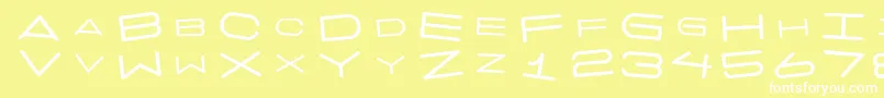 7 Days Rotated Font – White Fonts on Yellow Background