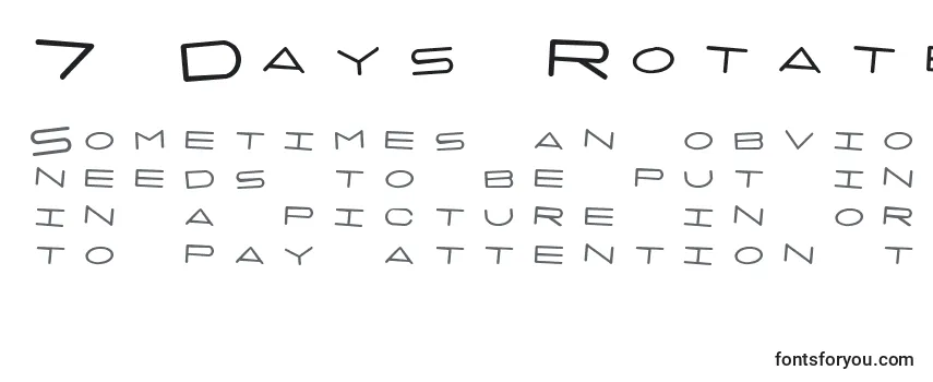 7 Days Rotated Font