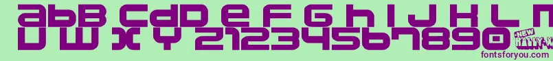 Namco ffy Font – Purple Fonts on Green Background