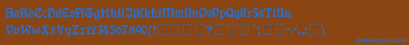 Шрифт RudelsbergMedium – синие шрифты на коричневом фоне