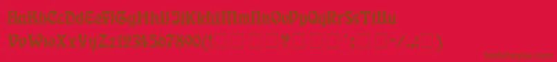 RudelsbergMedium Font – Brown Fonts on Red Background