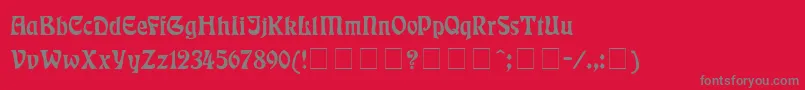 RudelsbergMedium Font – Gray Fonts on Red Background