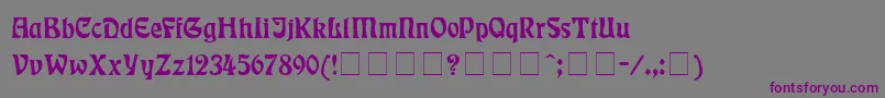 Шрифт RudelsbergMedium – фиолетовые шрифты на сером фоне