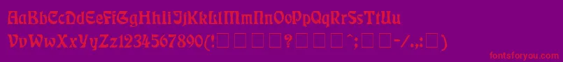 RudelsbergMedium Font – Red Fonts on Purple Background