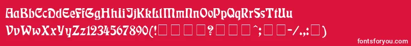 RudelsbergMedium Font – White Fonts on Red Background